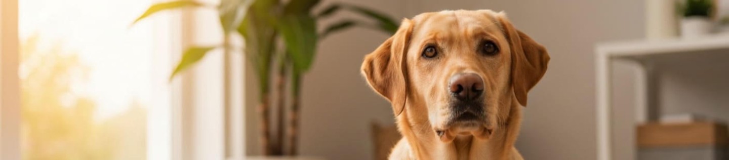 Labrador encima de un tapete